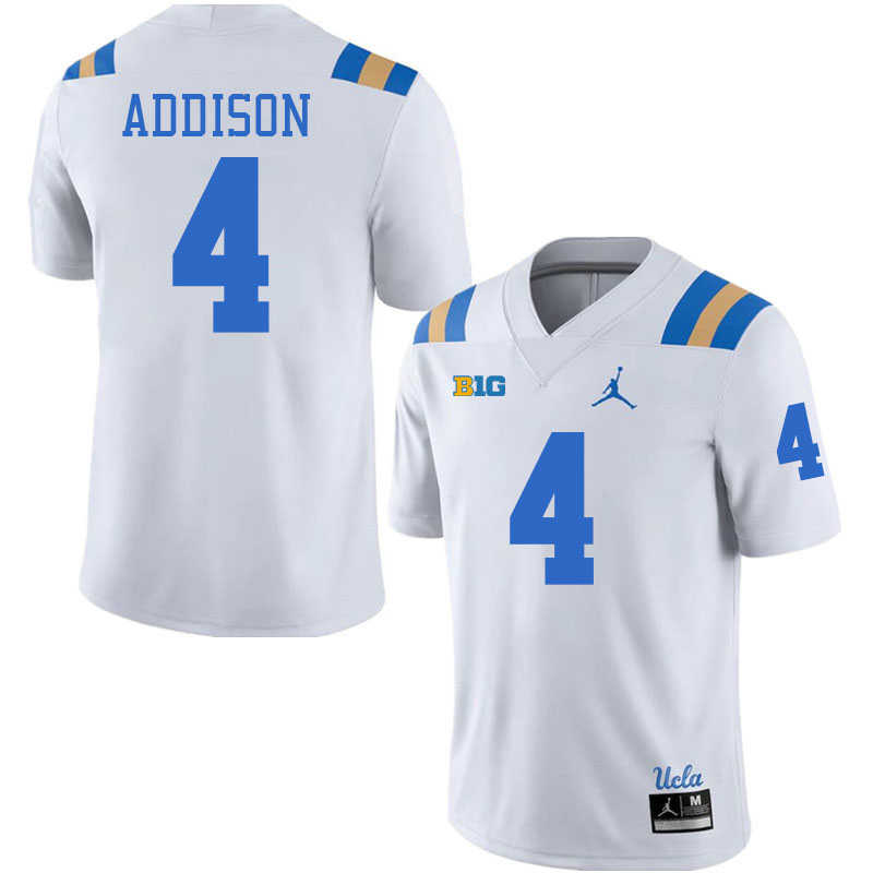 Bryan Addison UCLA Jersey,UCLA Bruins #4 Bryan Addison Jersey Youth College Football Uniforms-White